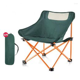 Camp Furniture Folding Moon Chairs Outdoor Tralight Chair For Fishing Picnic Bbq Portable Beach Cam Leisure Drop Delivery Sports Outdo Dhwec