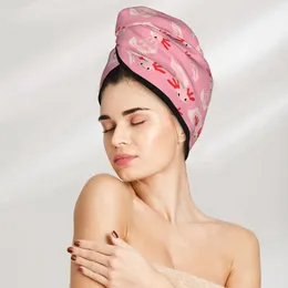 Towel Microfiber Girls Bathroom Drying Absorbent Hair Pink Axolotl Amphibian Magic Shower Cap Turban Head Wrap