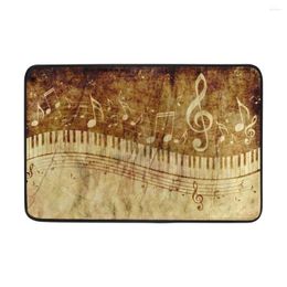 Carpets Music Series Doormat Notes Kitchen Floor Mats Vintage Background Carpet Rugs For Bedroom