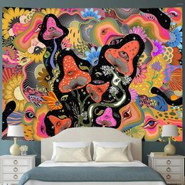 Tapestries Mushroom Tapestry Bedroom Aesthetics Eye Flower Wall Hanging Suitable For Home Decoration