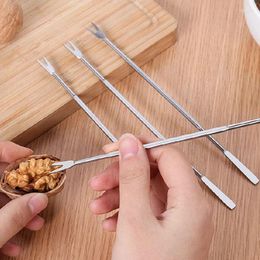 Disposable Flatware 5pcs/lot Lobster Crab Needle Stainless Steel Multi Function Walnut Fruit Fork Kitchen Gadgets Seafood Tools