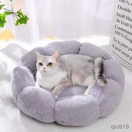 Cat Beds Furniture Autumn and Winter Dog Nest Closed Cat Nest Winter Warm Pet Supplies Flower Cat Nest Four Seasons Universal Internet Celebrity