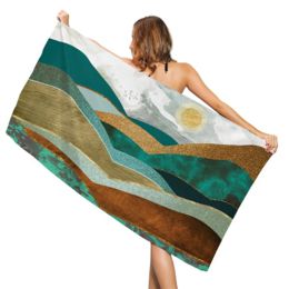 Landscape Series Creative Printing Beach Towel Microfiber Quick-drying Outdoor Sport Towels Yoga Mat Blanket Beach Home Decor