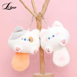 New Leisure Cat Series Fabric Doll Buckle BIBI Called Kitten Super Cute Lucky Plush Doll Keychain Fashione Bag Decorate