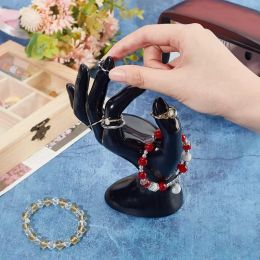 OK Gesture Ring Hand Holder Black Bracelet Ring Watch Stand Jewelry Display Jewelry Stand Mannequin Hand for Photo Props