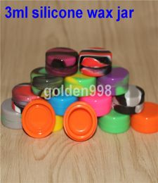 Clear small round silicone rubber container Silicone Nonstick Container for Concentrate non stick wax tub 3ml5520375