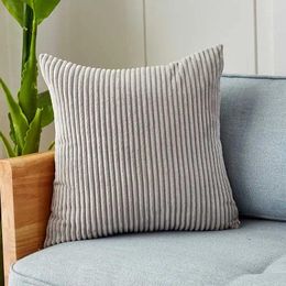 Pillow Grey Corduroy Cover Soft Living Room Sofa Throw Nordic Style Pillowcase Home Decor Fundas De Cojines