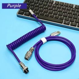 Accessories TypeC Mechanical Keyboard Cable Wire Custom USB Port PU Type C Luminous Interface Cable Keyboard Accessories