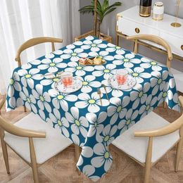 Table Cloth Ditsy Floral Print Tablecloth White Flowers Protector Funny Events Christmas Party Custom DIY Cover Decoration