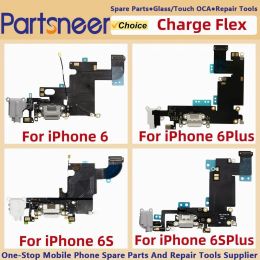 Compatible with iPhone 6/6Plus/6S/6Splus charge flex - Charging Port Flex Cable - Headphone Port/Microphone/Antenna Replacement