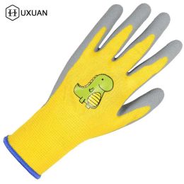 Gardening Gloves Kids Durable Waterproof Garden Work Gloves Non-Slip Children Safety Yard Work Gloves Portable Garden Supplies