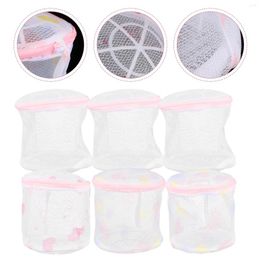 Laundry Bags 6 Pcs Washing Bag Clothes Delicates Zipper Drawstring Travel Stocking Clothing Pouch