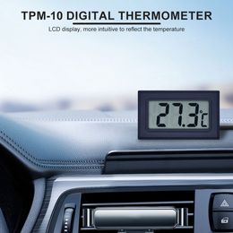 1/2M TPM-10 Digital Temperature Gauge Mini Portable Thermometer Multipurpose Thermometer Detector for Car Fish Tank Refrigerator