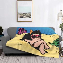 Blankets Summer Sea Blanket Mafalda Cartoon Fleece Spring Autumn Breathable Ultra-Soft Throw For Sofa Plush Thin Quilt