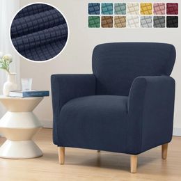 Chair Covers 1 Seat Jacquard Sofa Armchair Cover Polar Fleece Plain Living Room Elastic Tub Spandex Club Bar