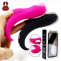 10 Multi-speed Finger Wearable Vibrator Silicone G-spot Clitoris Vibrating Massage Erotic Toys Adult Product sexy for Woman