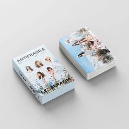 55Pcs/Set Kpop Photocards LE SSERAFIM (G)I-DLE Album Photocards Lomo Card ANTIFRAGILE Double Gift Side Fans Cute Lomo Cards