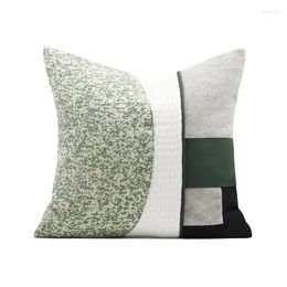 Pillow Grey Green Patchwork Covers For Living Room 45x45cm Cotton Throw Pillows Sofa Car S