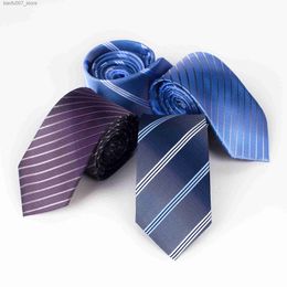 Neck Ties Tie men 6cm diagonal stripe tie formal dress polyester jacquard business narrow tie menQ