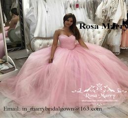 Pink Masquerade Sweet 16 Quinceanera Dresses 2020 Ball Gown Corset Sequined Beaded Puffy Tulle Arabic Vestidos De 15 Anos Pageant 8748248