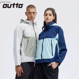 Men's Jackets Waterproof rechargeable jacket for womens windproof and wear-resistant Coloured jacket for outdoor hiking camping climbing cycling jacketL2404