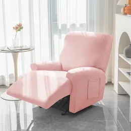Chair Covers 1/3 Seat Recliner Sofa Cover For Living Room Elastic Solid Color Reclining Lazy Boy Relax Armchair Couch