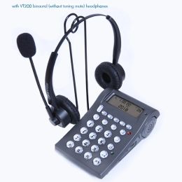 Accessories VT400 Corded Telephone with Monaural/ Binaural Headset Dialpad for House Call Centre Office Noise Cancellation Microphone