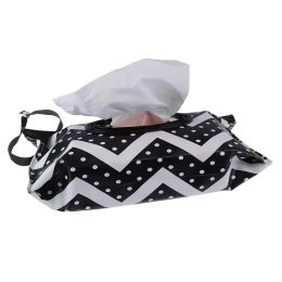 Baby Wet Wipe Pouch Cute Snap-Strap Refillable Wet Wipes Bag EVA Flip Cover Tissue Box Outdoor Useful Baby Stroller Accessory
