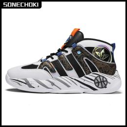 Boots Sonechoki Basketball Shoes Men Cushioning Antifriction Outdoor Running Sneakers Male Breathable Sport Training Shoes Laceup