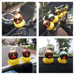 Led Yellow Bike Duck Bicycle Bell Lighting Airscrew Helmet Duck Cute Ducky Bicycle Wind Motor Riding Cycling Lights Horn