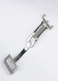 18mm New Deployment buckle clasp Silver polished brushed High quality Stainless Steel watch band strap gift4825665