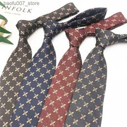 Neck Ties Liangshang Jacquard Fragmented Flower Clover Tie for Men Formal Dress Leisure Work Civil Servant Wedding Tie for WomenQ