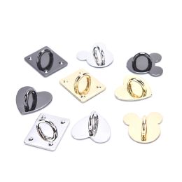 1/10pcs Non-detachable Metal Heart O&D Ring Side Clip Buckle Hardware Hook Accessories DIY Arch Bridge Pendant Hanger 2023