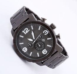 2018 Brand Luxury Fashion Big dial design FOSS Brand Men039s leather strap date calendar Quartz wrist Watch5837414