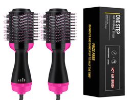 One Step hair dryer brush and Hair curlers 2 In 1 Volumizer Blower comb straightener Heating curling iron hair styling tools8191327
