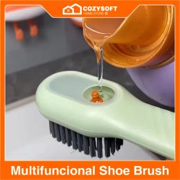 Multifuncional Long Handle Shoe Brush Cleaning Products for Home Creative Soft-bristled Liquid Clothing Board Brush Shoe Cleaner