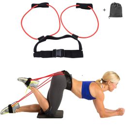 5 Level Yoga Elastic Booty Bands Adjust Pedal Resistance Belt Butt Waist Legs Muscle Strength Agility Training Crossfit Workout
