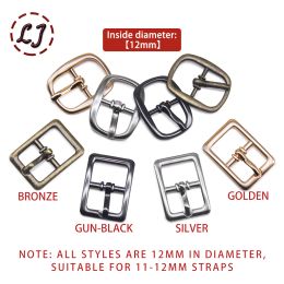 20pcs 12mm Silver Bronze Gold Square Metal Pin Buckle for Children Women Shoes Doll Belt Garment Sew On Handmade DIY Accessory