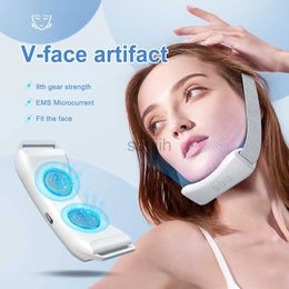 Face Massager New EMS V-Face Beauty Device Double Chin Reducer Facial Lifting Slimming Massage Skin Care Anti Wrinkle Facial Vibration Massage 240409
