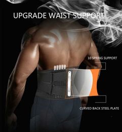 Slimming Belt Lumbar Waist Support Strong Lower Back Brace Corset Trainer Sweat Slim for Sports Pain Relief New 24410
