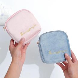 Cute Small Cosmetic Bag Napkin Sanitary Pad Pouch Towel Storage Bag Coin Purse Lipstick Headphone Case Credit Card Holder Bags