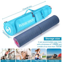 Yoga Mat Bag with Adjustable Strap Exercise Mat Bag with Storage Pockets Large Yoga Mat Carrier Bag Portable Yoga Mat Carry Case