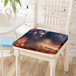 Pillow Beautiful Fireworks Print Chair Seat Padding Equipped With Invisible Zipper School Chairs Pads Indoor Dining Room Decor