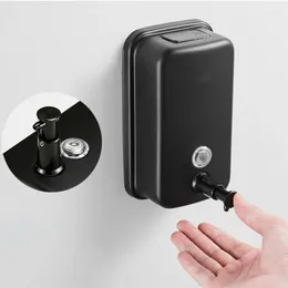 Liquid Soap Dispenser Black Stainless Steel 304 Hand Sanitizer With Pump Wall Mounted 500 ML Manual Shower Foam