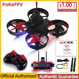 Drones PokeFPV RTF Micro FPV RC Racing Drone Quadcopter With LSVR009 MINI FPV Goggles VR Headset 1000TVL 40CH Camera Helicopter Drone