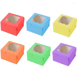 Gift Wrap 20pcs Bakery Boxes With Window Muffin Cupcake Dessert Packaging Wedding Birthday Party Baby Shower Box For Guests