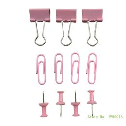 62/116Pcs Paper Clips Dovetails Binder Clips Push Pins, Multifunctional Office Binding Supply for Student Teacher School