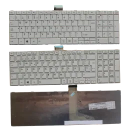 Keyboards New UK/Spanish White Laptop Keyboard for TOSHIBA C850 C855 C855D L850 L850D L855