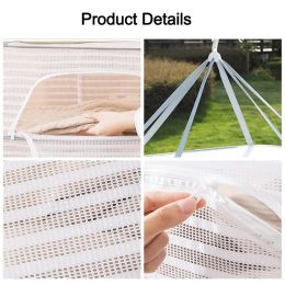 Foldable Drying Net 1-3 Layers Storage Herb Dryer Mesh With Zip Folding Hanging Drying Rack Household