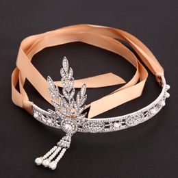 Gatsby's same hair accessory crown European and American bride Jewellery female pearls